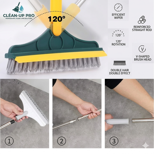 AR PRO™ Long Handle Shower & Bathroom Scrubber — 360° Rotating Head