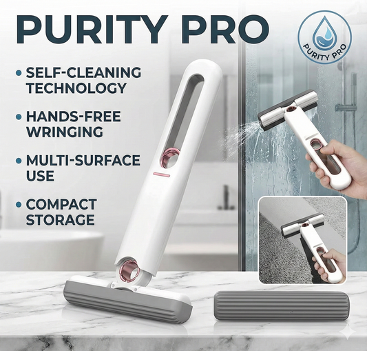 AR PRO™ Portable Mini Squeeze Mop — Hands-Free Self-Wringing Magic Wiper